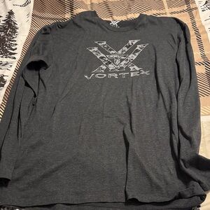 Vortex Men's Charcoal Long Sleeve Tee